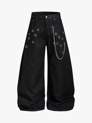 Calça Pavtros Eyelet Chain Baggy