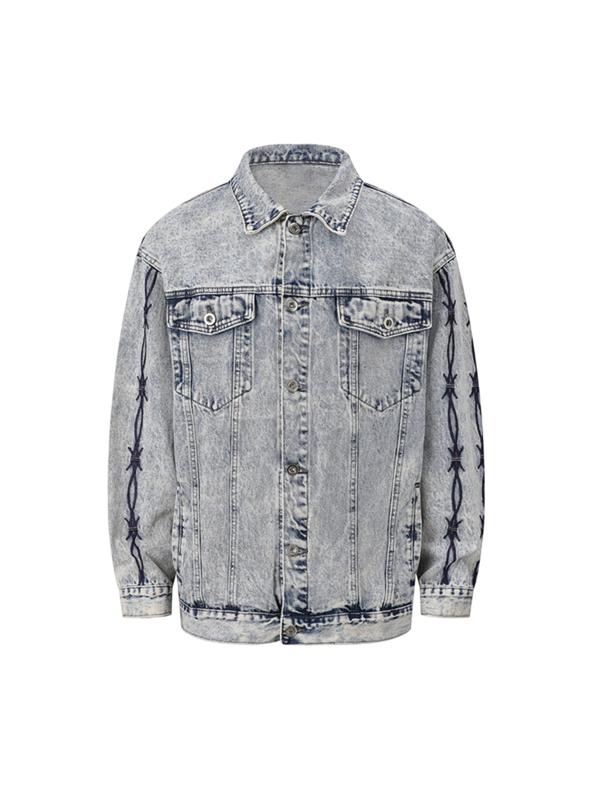 Jaqueta Pavtros Studios Barbed Wire Denim Jacket — Foto 1