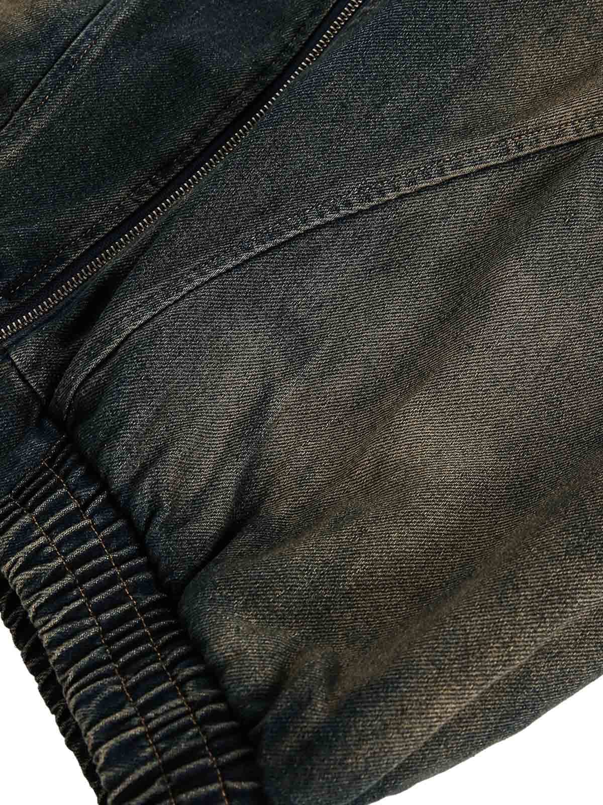 Jaqueta Pavtros Washed Distressed Multi-Pocket Denim - foto 7