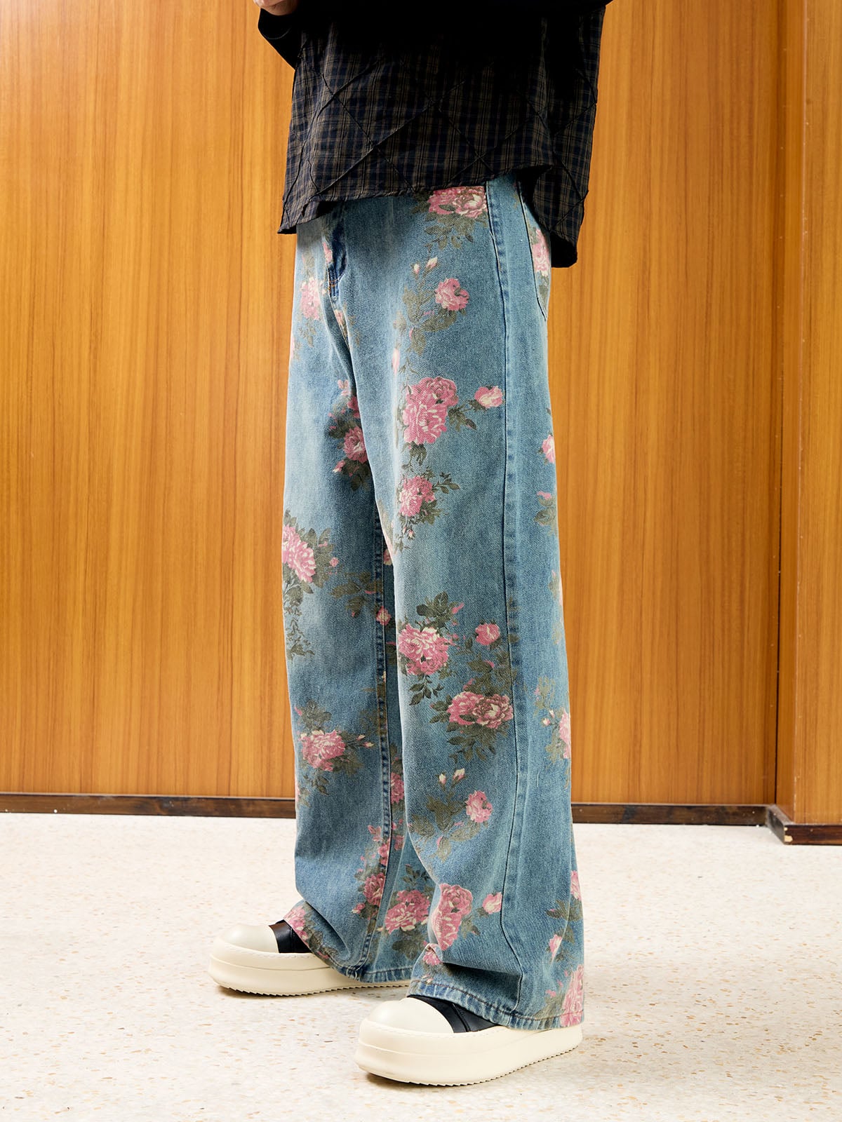 Calça Pavtros Floral Rose Straight