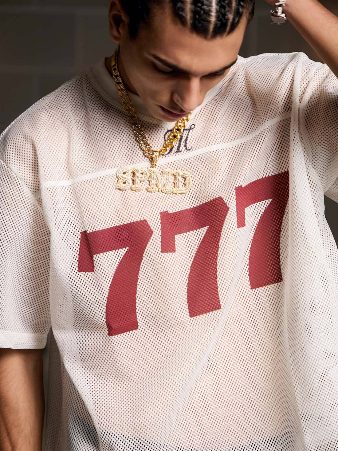 Camiseta Masculina Jersey Letter 777 — Pavtros