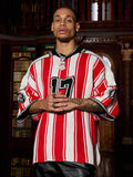 Camiseta Oversized Vintage Striped Baseball sleeved