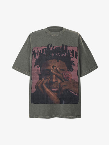 Camiseta Pavtros Black Wash Vintage Oversized - foto 1