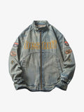 Jaqueta Embroidered Do-over Denim Jacket - 1911