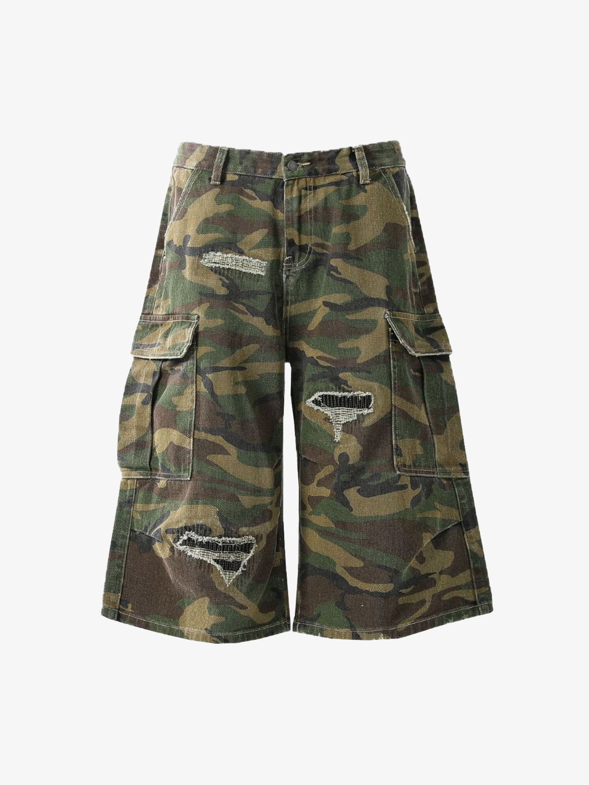 Short Pavtros Retro Ripped Camouflage Cropped - foto 3