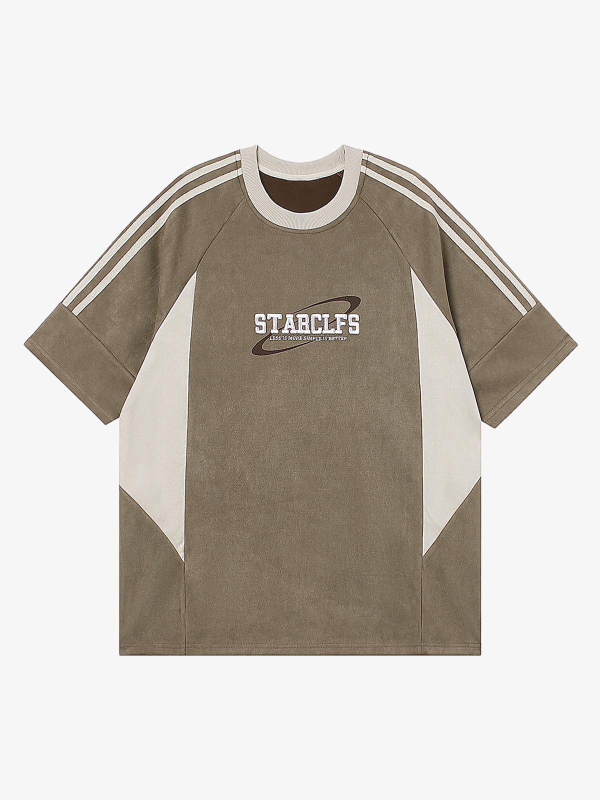 Camiseta Pavtros Suede Contrast Spliced Oversize - foto 2