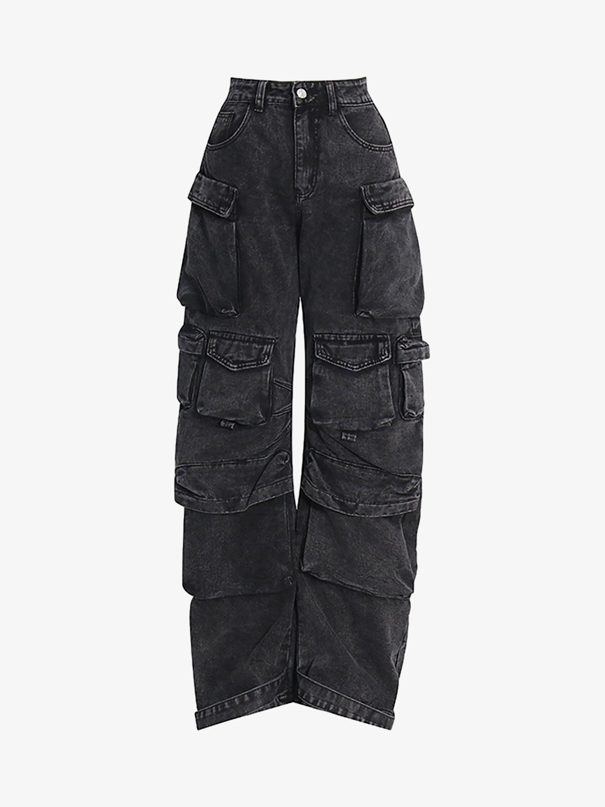 Calça Pavtros Street Stitching Cargo Washed Jeans