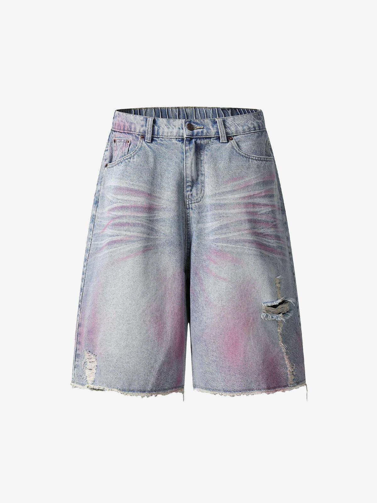 Short Pavtros Distressed Tie-Dye Denim - foto 1