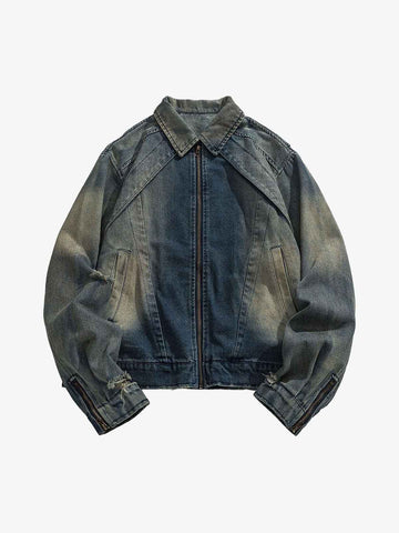 Jaqueta Pavtros Vintage Washed Denim