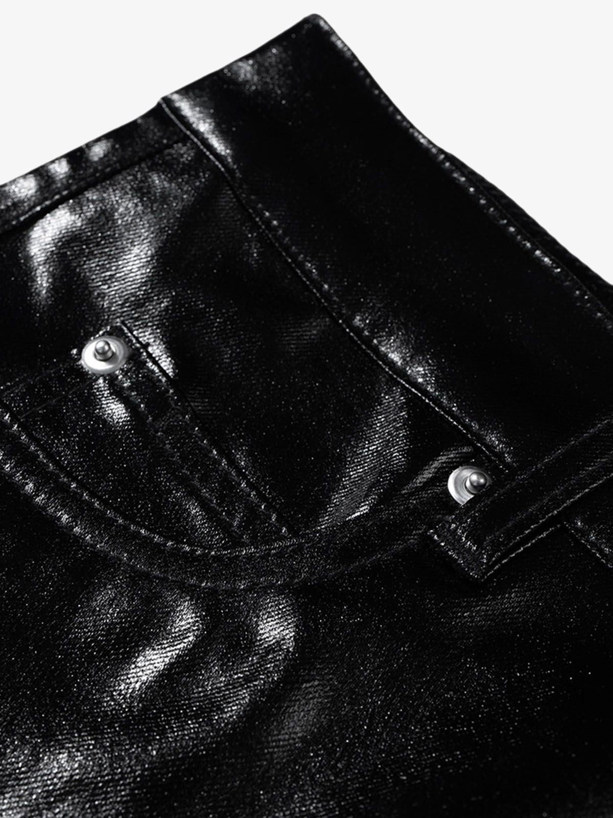 Calça Pavtros Glossy Patent Leather Flare
