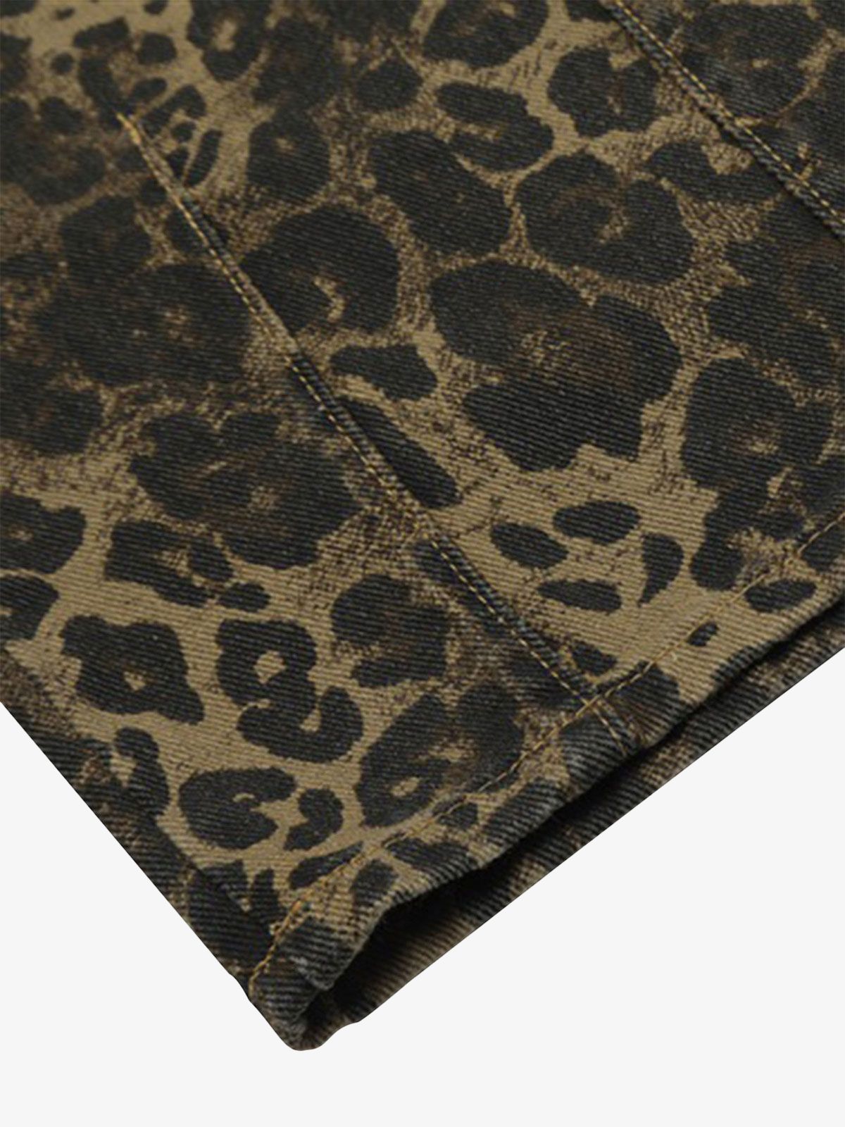 Calça Pavtros Leopard Print Street Style Workwear - foto 10