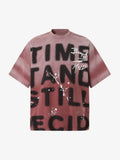 Camiseta Oversized Ink Splash Letter