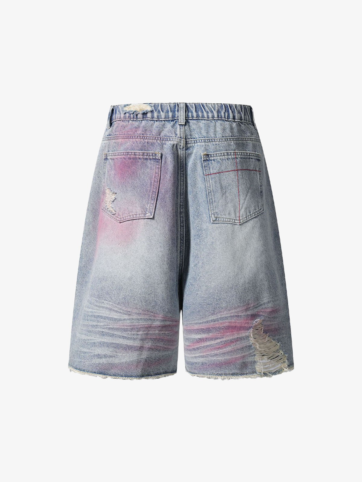 Short Pavtros Distressed Tie-Dye Denim - foto 2