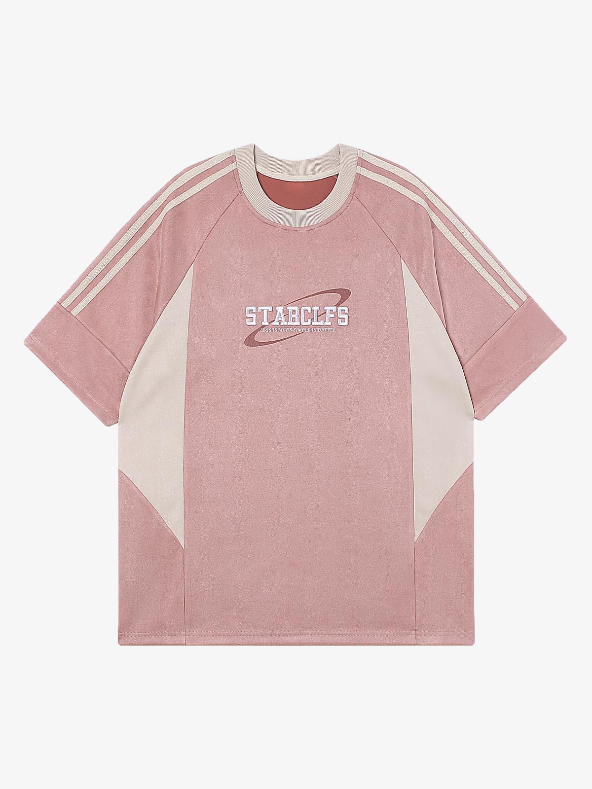 Camiseta Pavtros Suede Contrast Spliced Oversize - foto 16