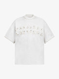 Camiseta Elegant Pearl-Embellished Oversized