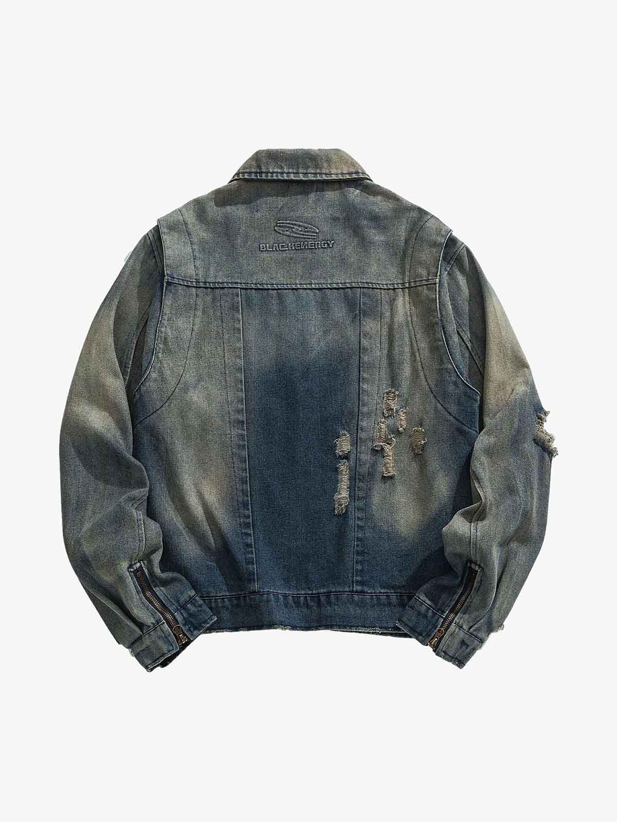 Jaqueta Pavtros Vintage Washed Denim