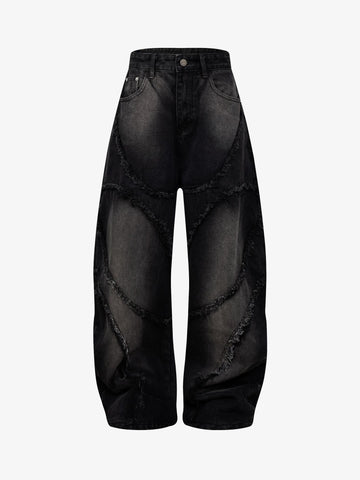Calça Pavtros Washed Distressed Raw Edge