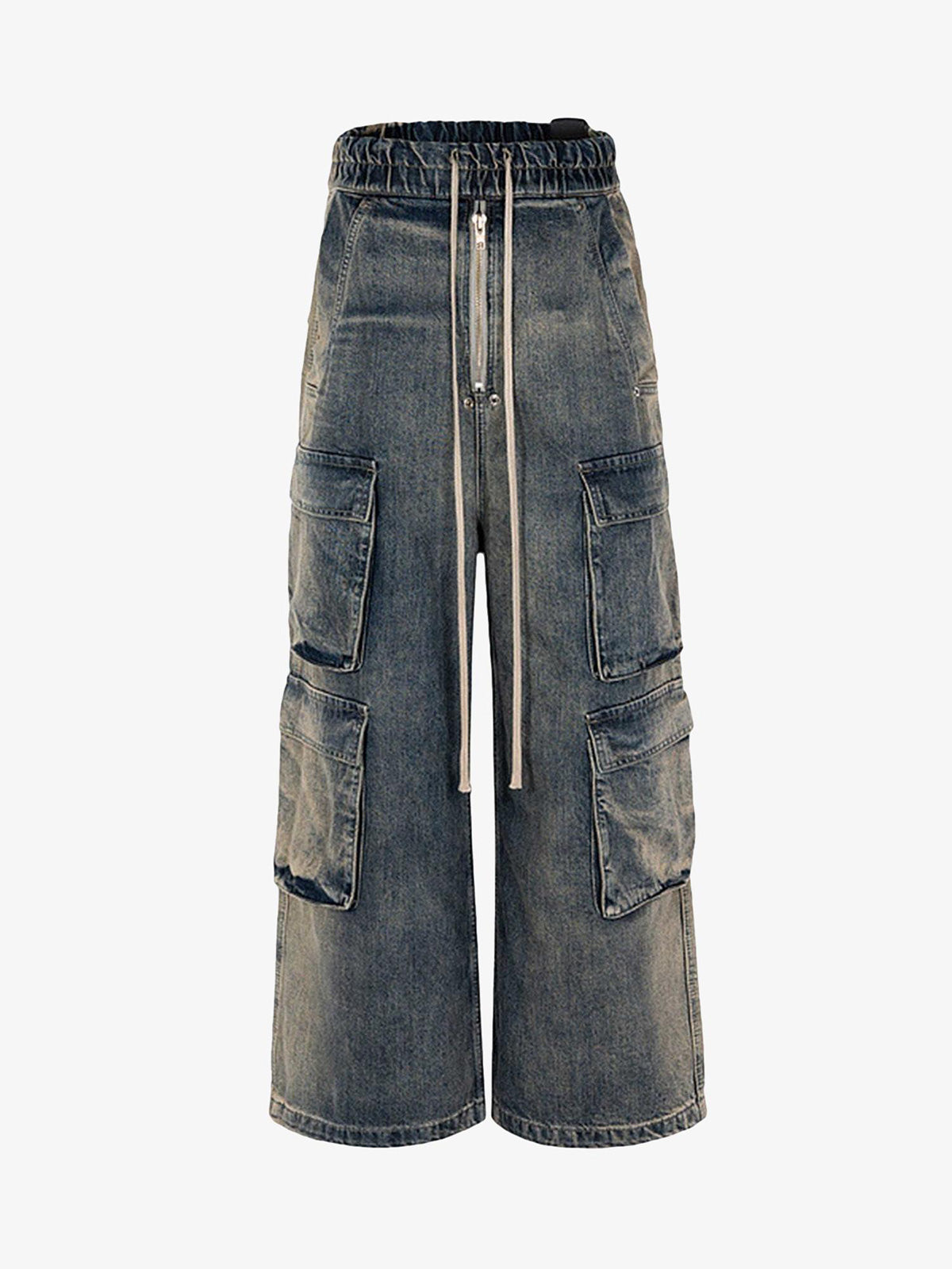 Calça Pavtros Wide Leg Mult Cargo Jeans