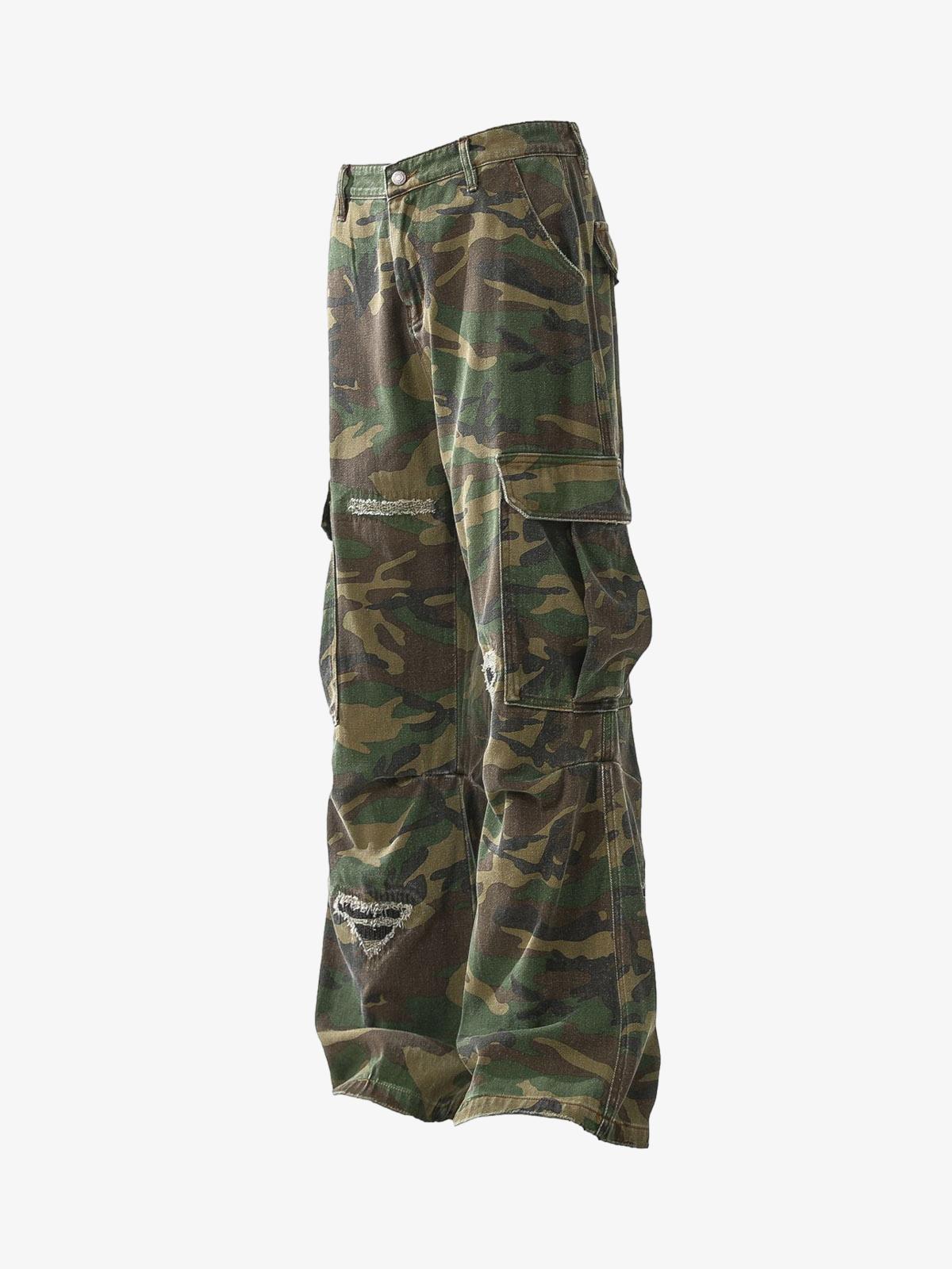 Calça Pavtros Cargo Camouflage Flared