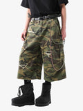 Shorts Retro Ripped Camouflage Cropped