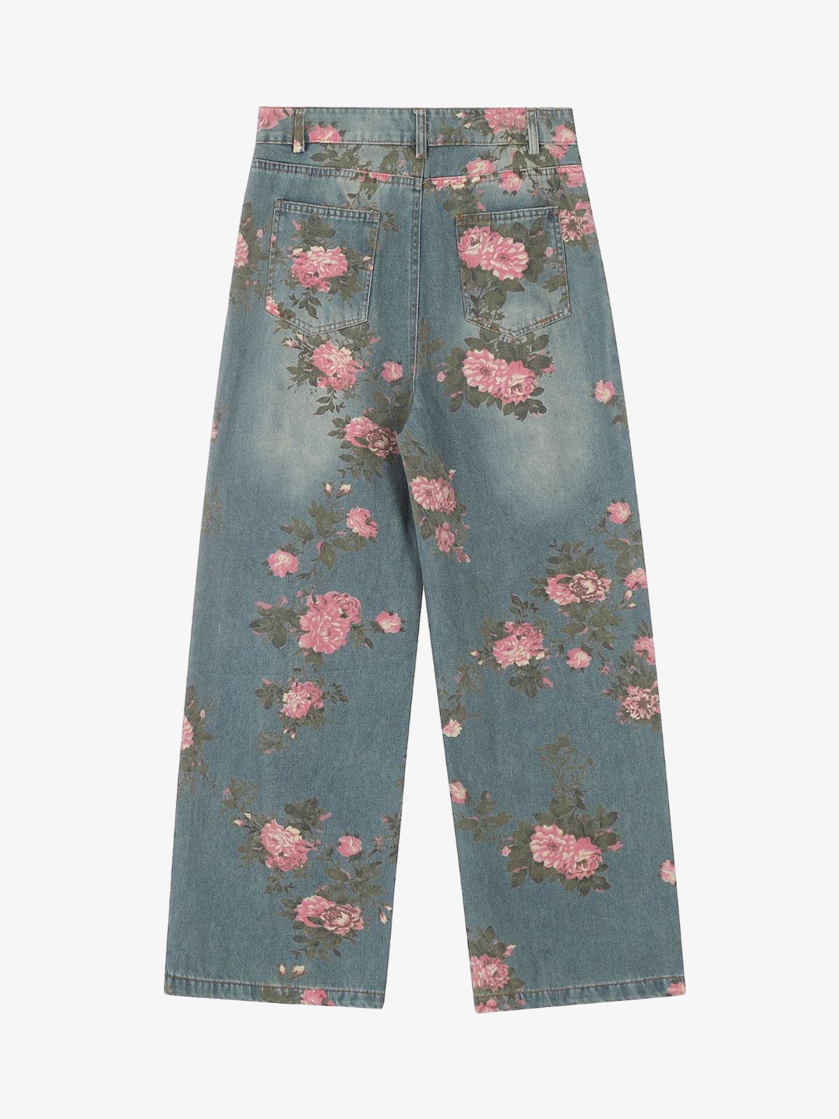 Calça Pavtros Floral Rose Straight
