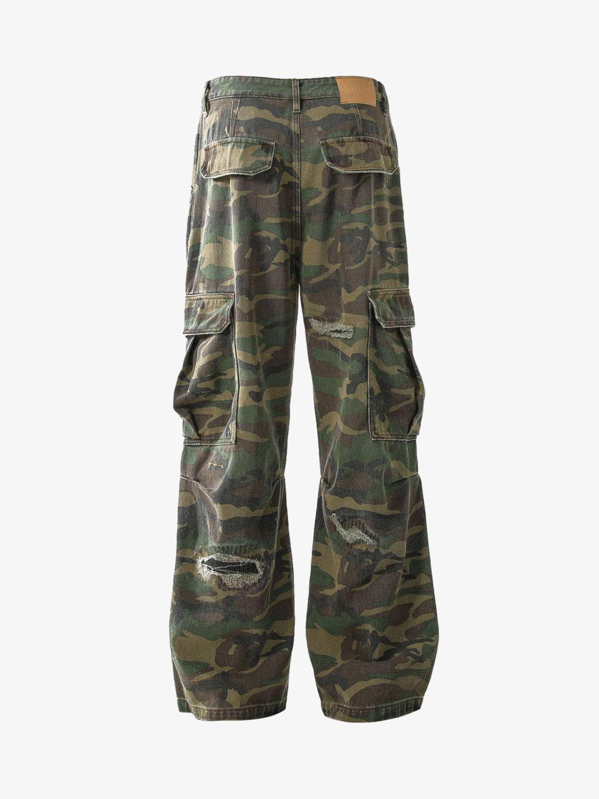 Calça Pavtros Cargo Camouflage Flared