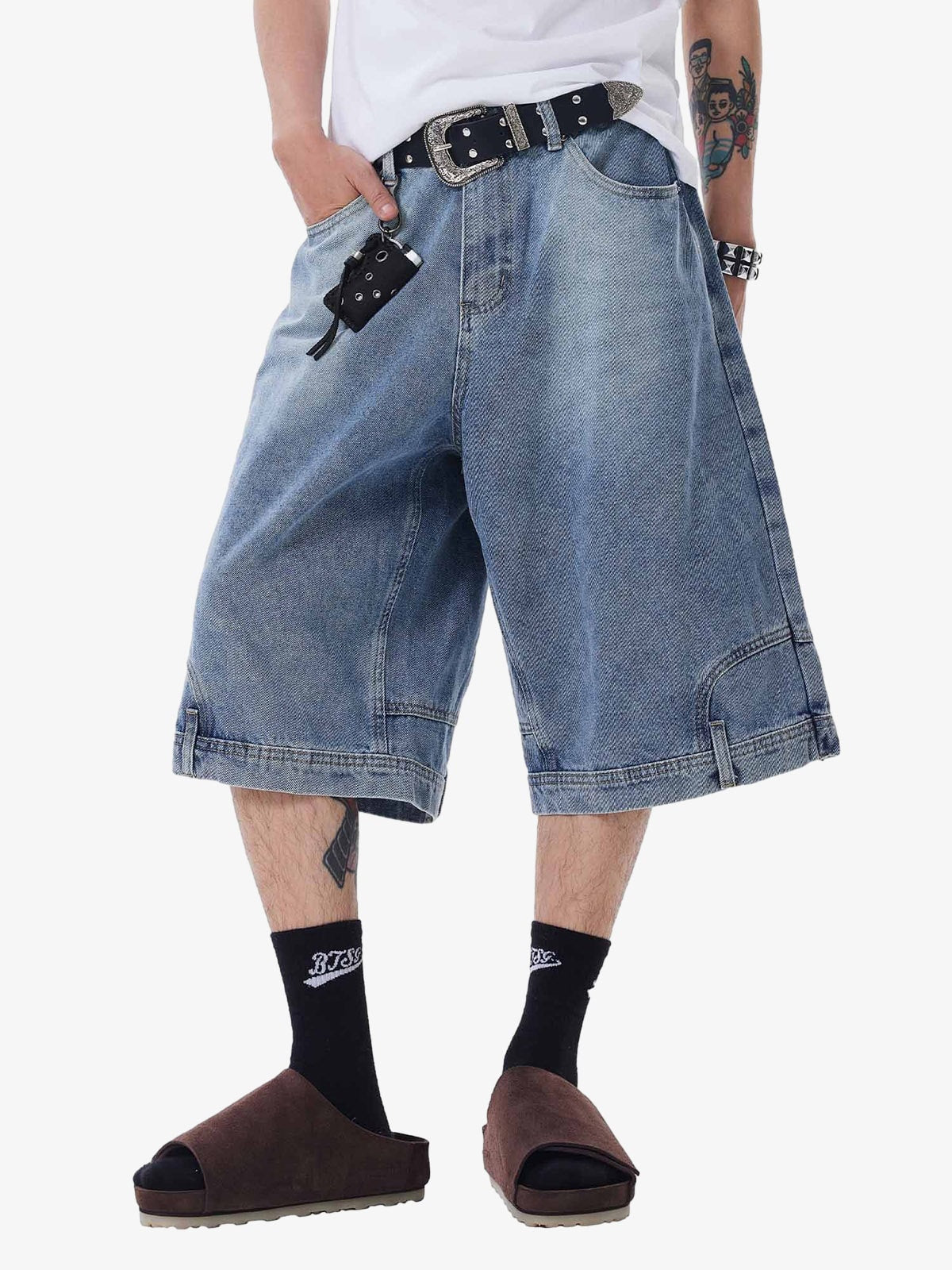 Short Pavtros Retro Reverse Design Washed Jorts - foto 1