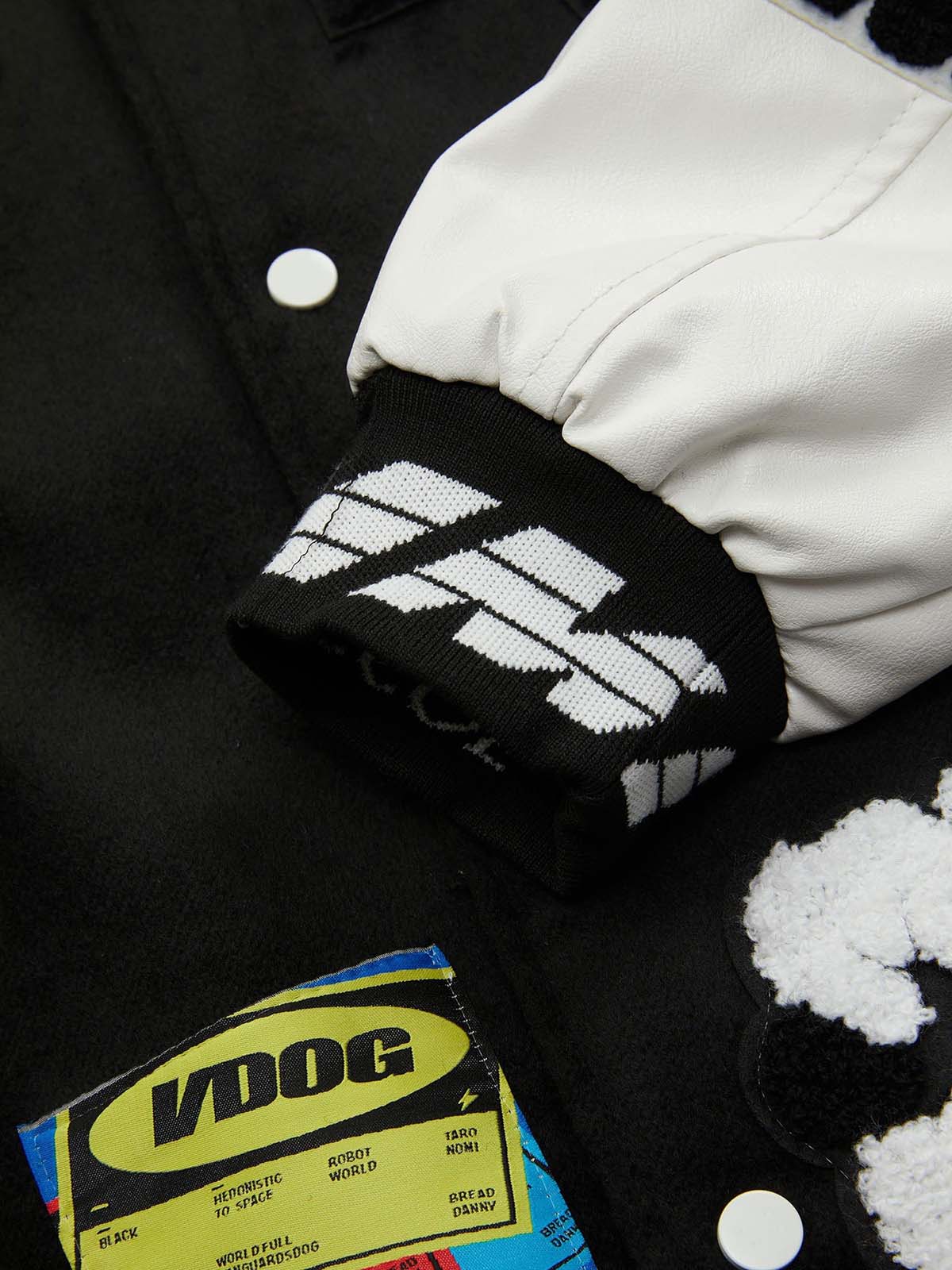 Jaqueta Pavtros College Pink Terry Patch Baseball Jersey - foto 5