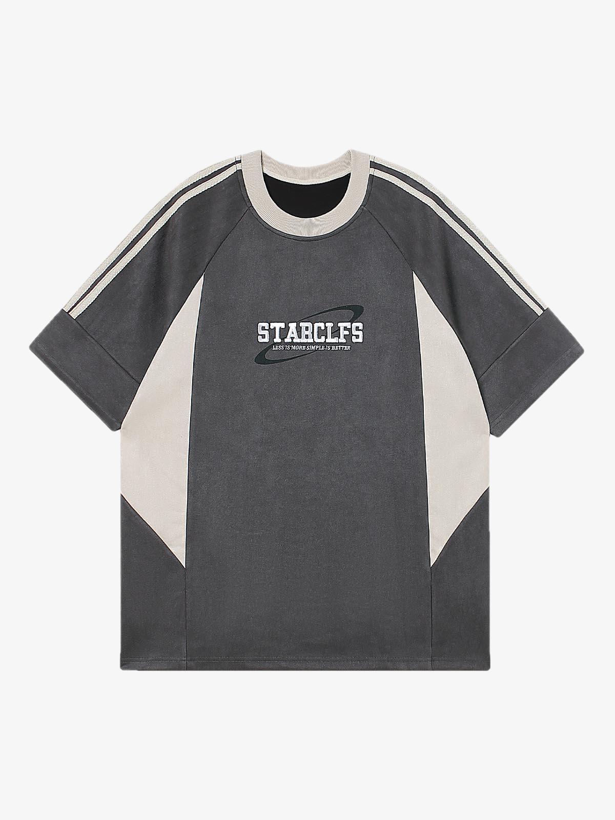 Camiseta Pavtros Suede Contrast Spliced Oversize - foto 18