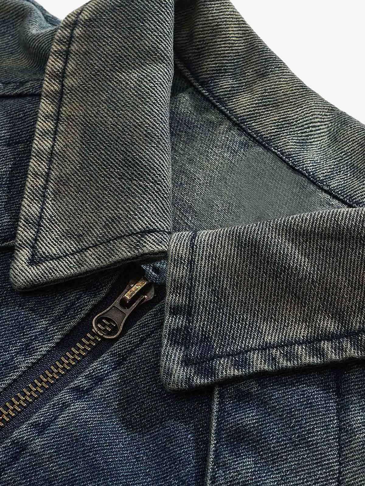 Jaqueta Pavtros Vintage Washed Denim