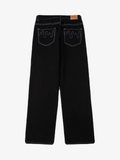 Calça Solid Color Casual Jeans Red