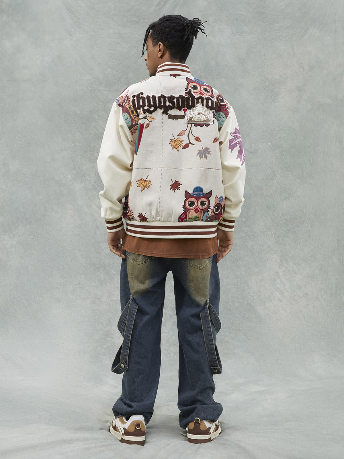 Jaqueta Pavtros Owl Patch College Baseball Jersey - foto 10