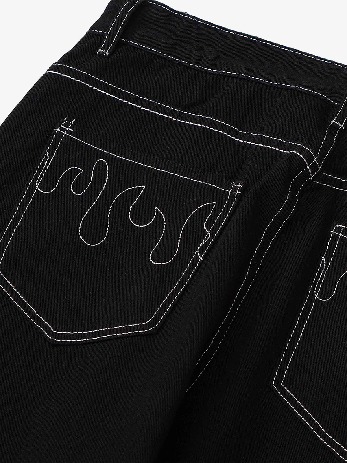 Calça Pavtros Solid Color Casual Jeans Red