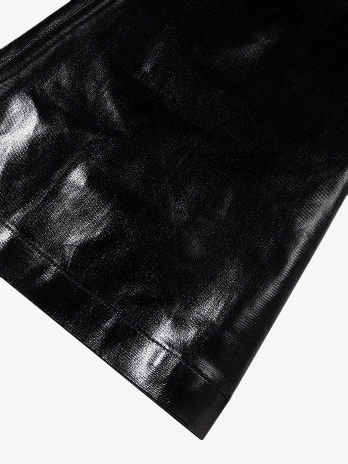 Calça Pavtros Glossy Patent Leather Flare