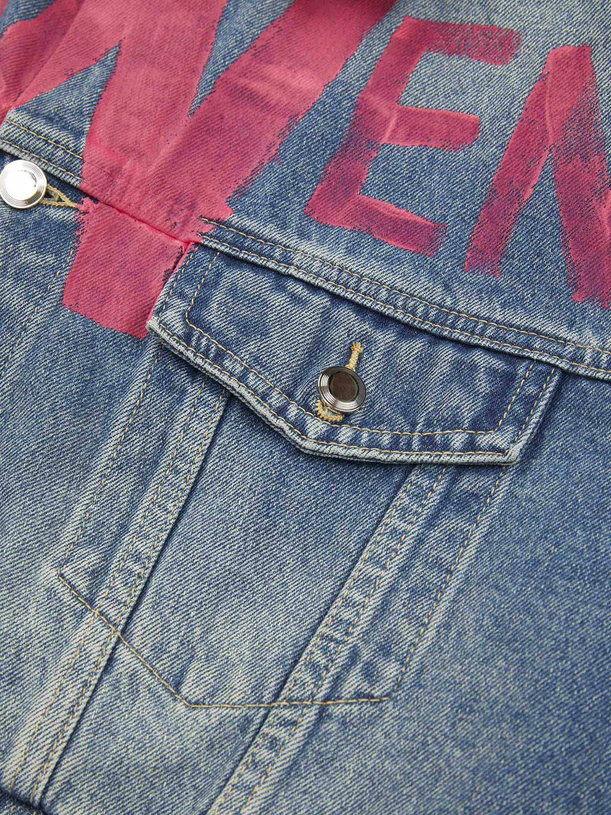 Jaqueta Pavtros Studios Pink Graff Denim Jacket — Foto 4