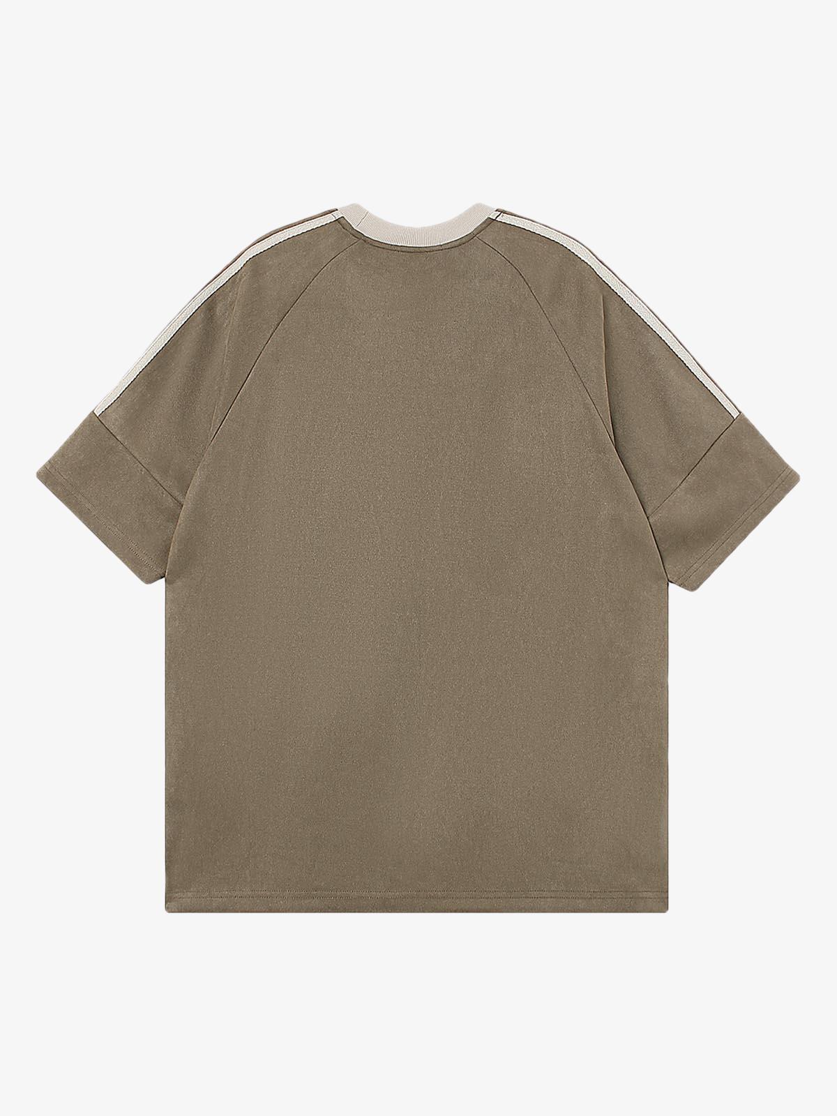 Camiseta Pavtros Suede Contrast Spliced Oversize - foto 3