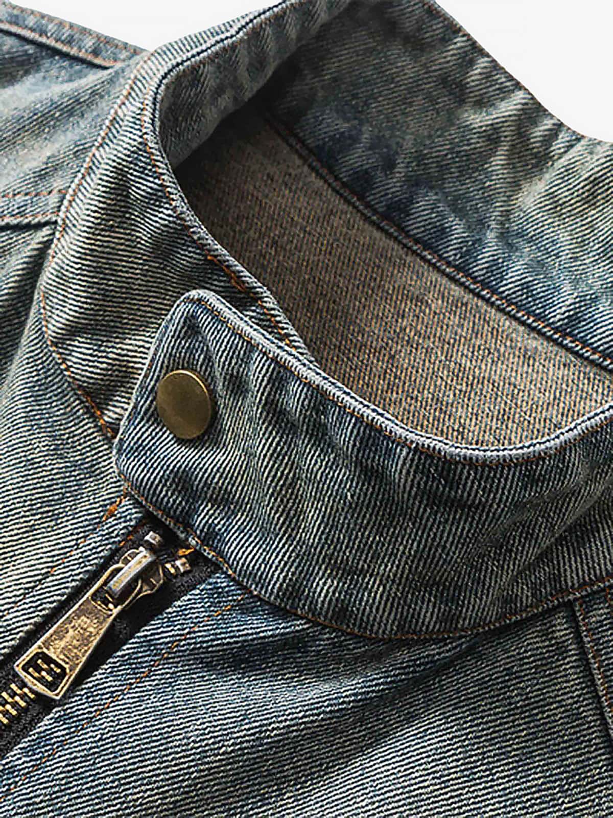 Jaqueta Pavtros Embroidered Do-over Denim Jacket - 1911 - foto 4