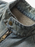 Jaqueta Embroidered Do-over Denim Jacket - 1911