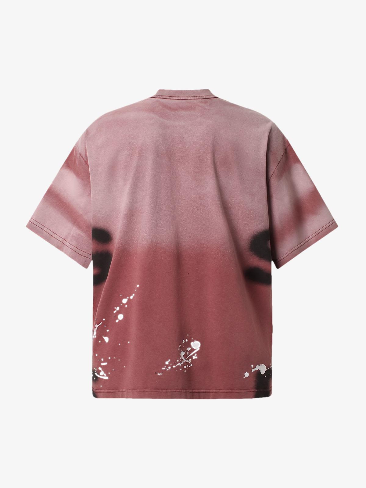 Camiseta Pavtros Oversized Ink Splash Letter