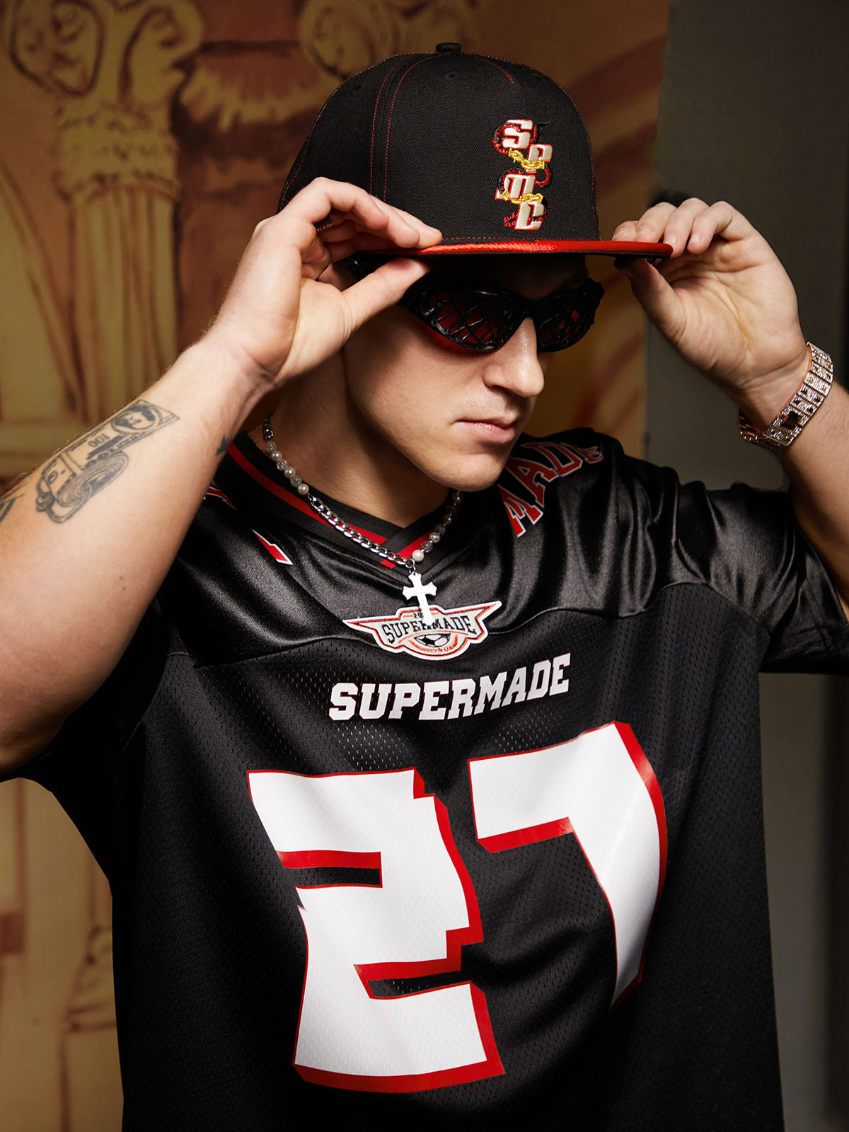 Camiseta Pavtros Studios Black Retro Jersey Oversized