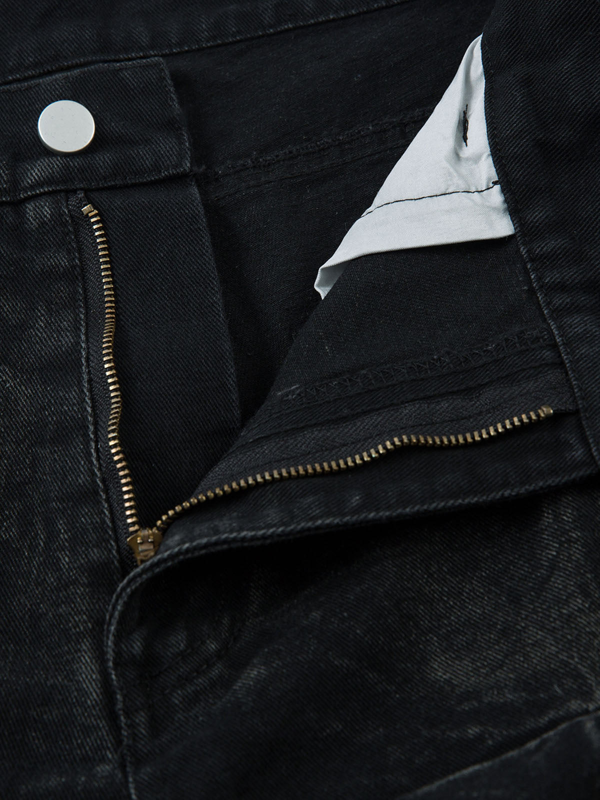 Calça Pavtros Heavy Washed Distressed Pleated Baggy Jeans
