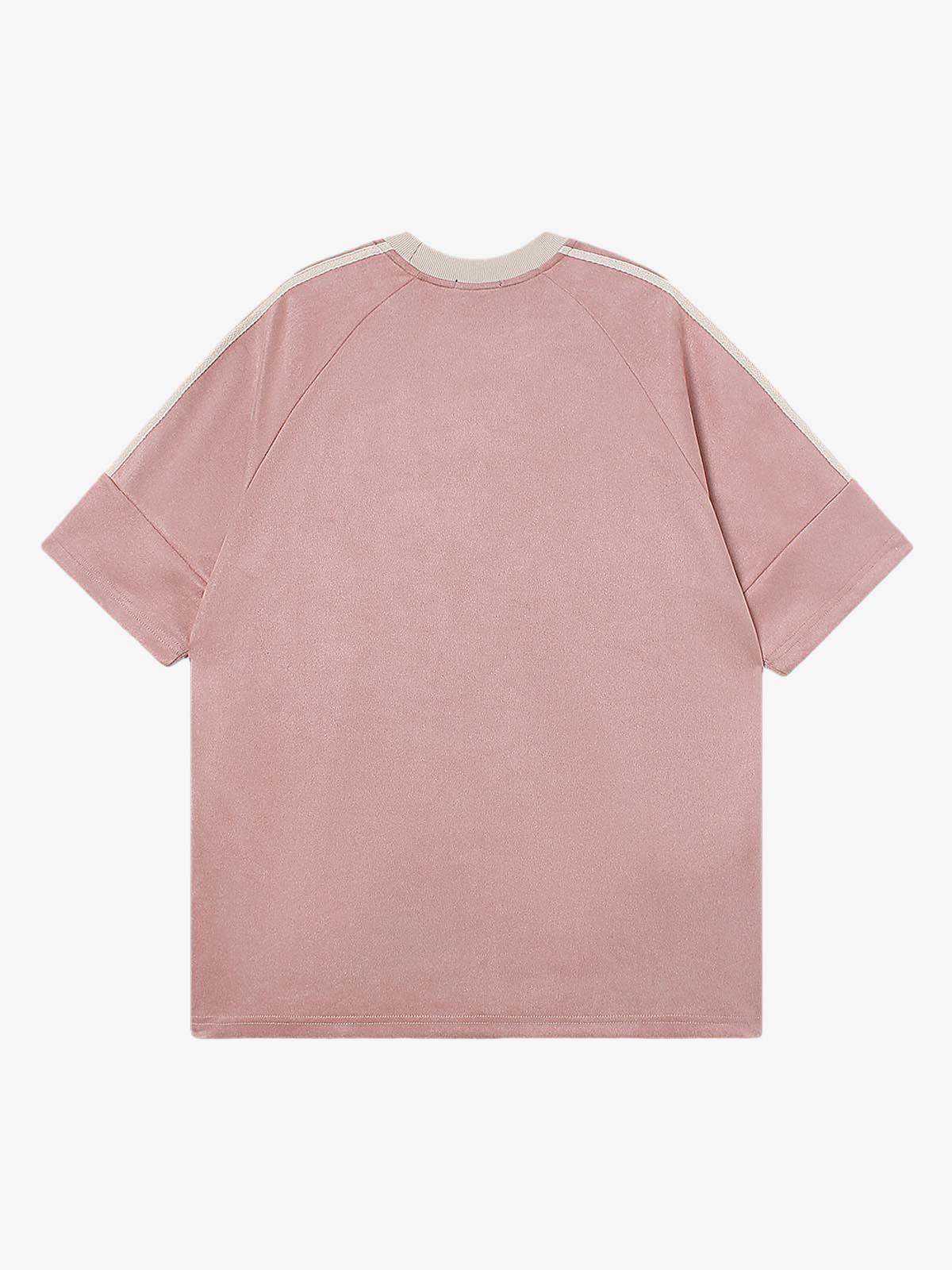 Camiseta Pavtros Suede Contrast Spliced Oversize - foto 17