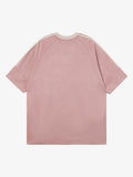 Camiseta Suede Contrast Spliced Oversize