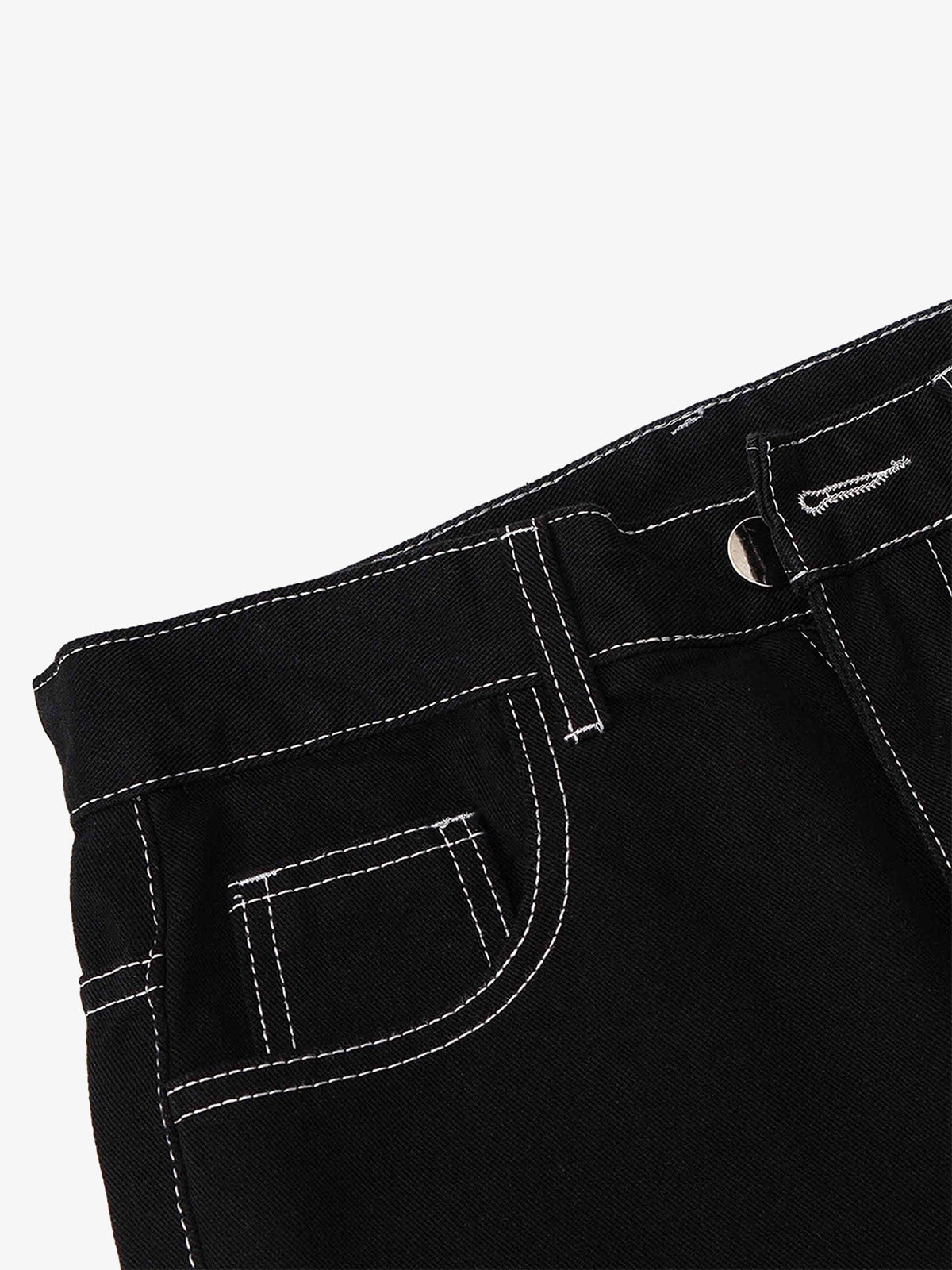 Calça Pavtros Solid Color Casual Jeans Red