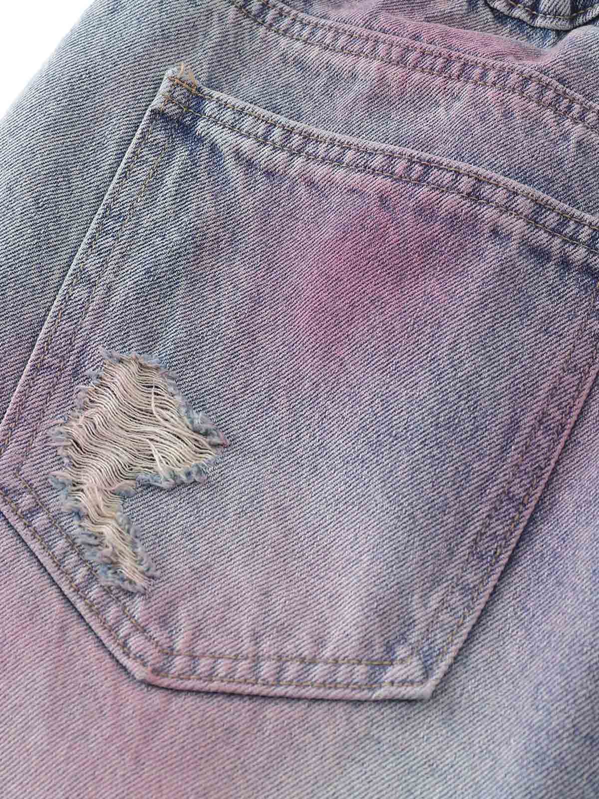 Short Pavtros Distressed Tie-Dye Denim - foto 5