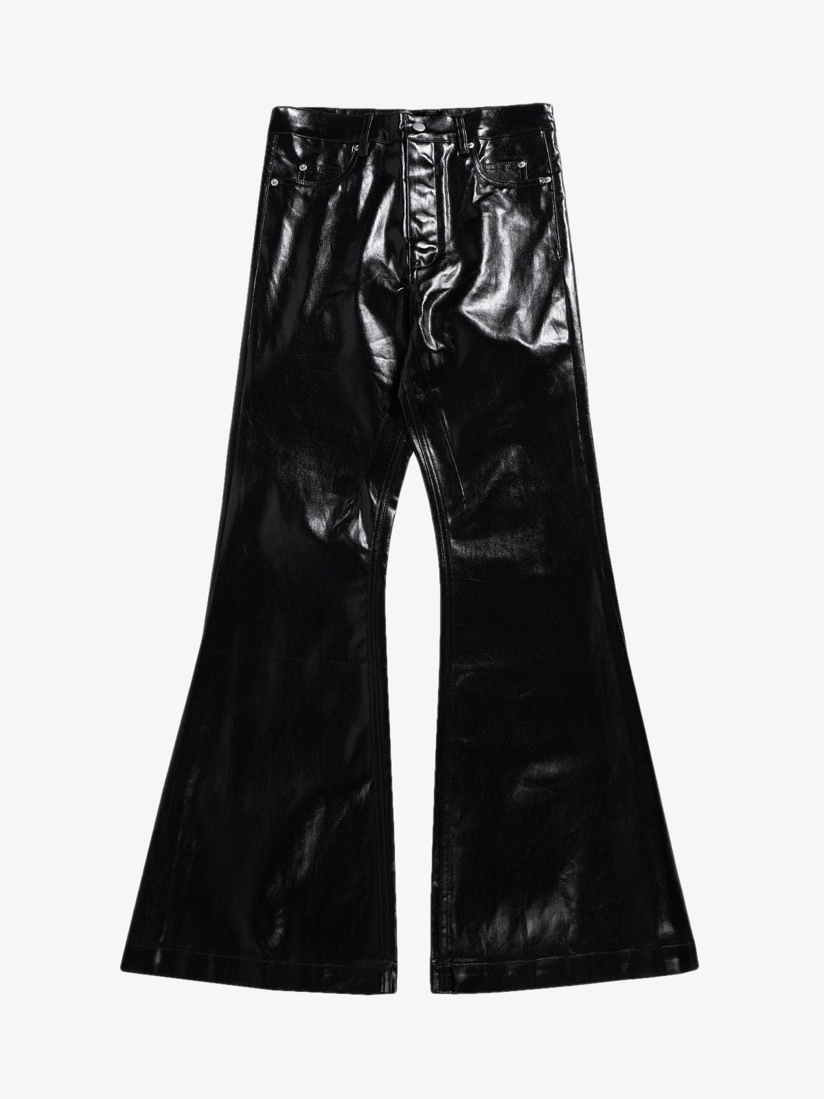 Calça Pavtros Glossy Patent Leather Flare