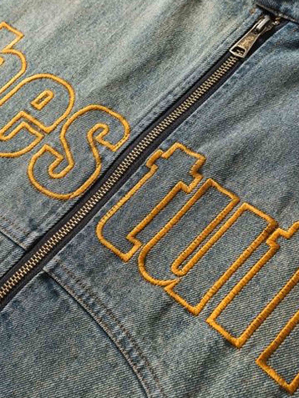 Jaqueta Pavtros Embroidered Do-over Denim Jacket - 1911 - foto 6