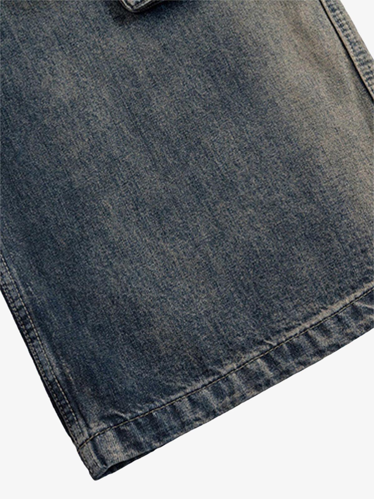 Calça Pavtros Wide Leg Mult Cargo Jeans