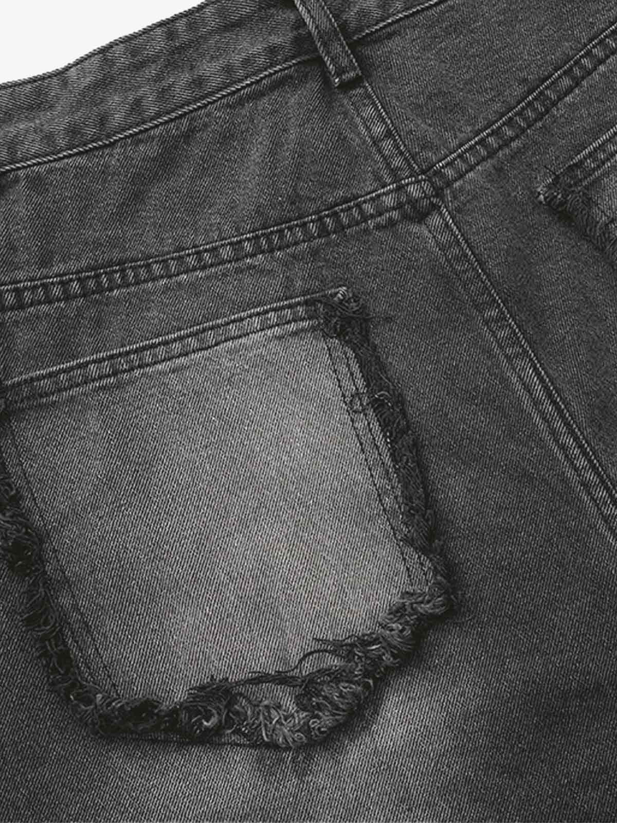 Calça Pavtros Washed Distressed Raw Edge