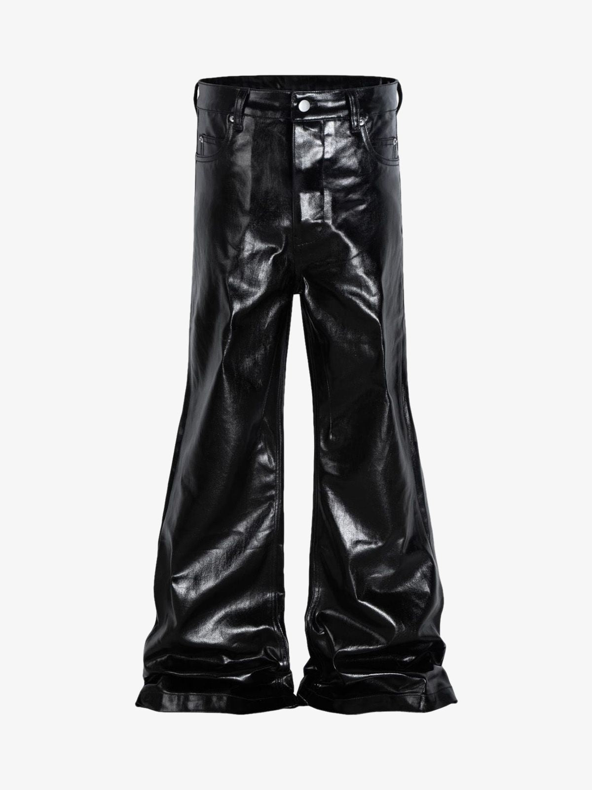 Calça Pavtros Glossy Patent Leather Flare